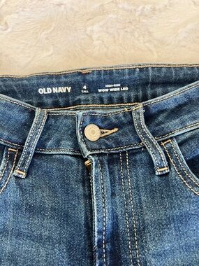 Old Navy Dark Blue High-Rise Wide Leg Jeans